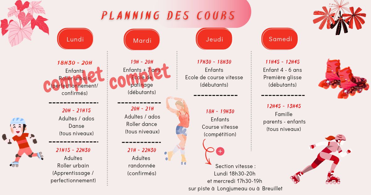 Inscriptions au roller : rejoignez-vous !